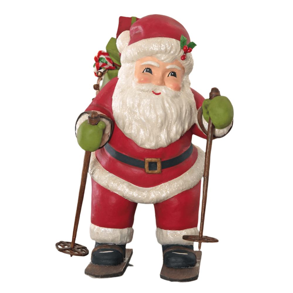 Shop For Santa Delivery on Skis Christmas Figurine