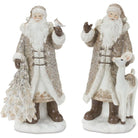 Shop For Santa Figurine with Deer and Pine Tree Accents (Set of 2) 86718DS