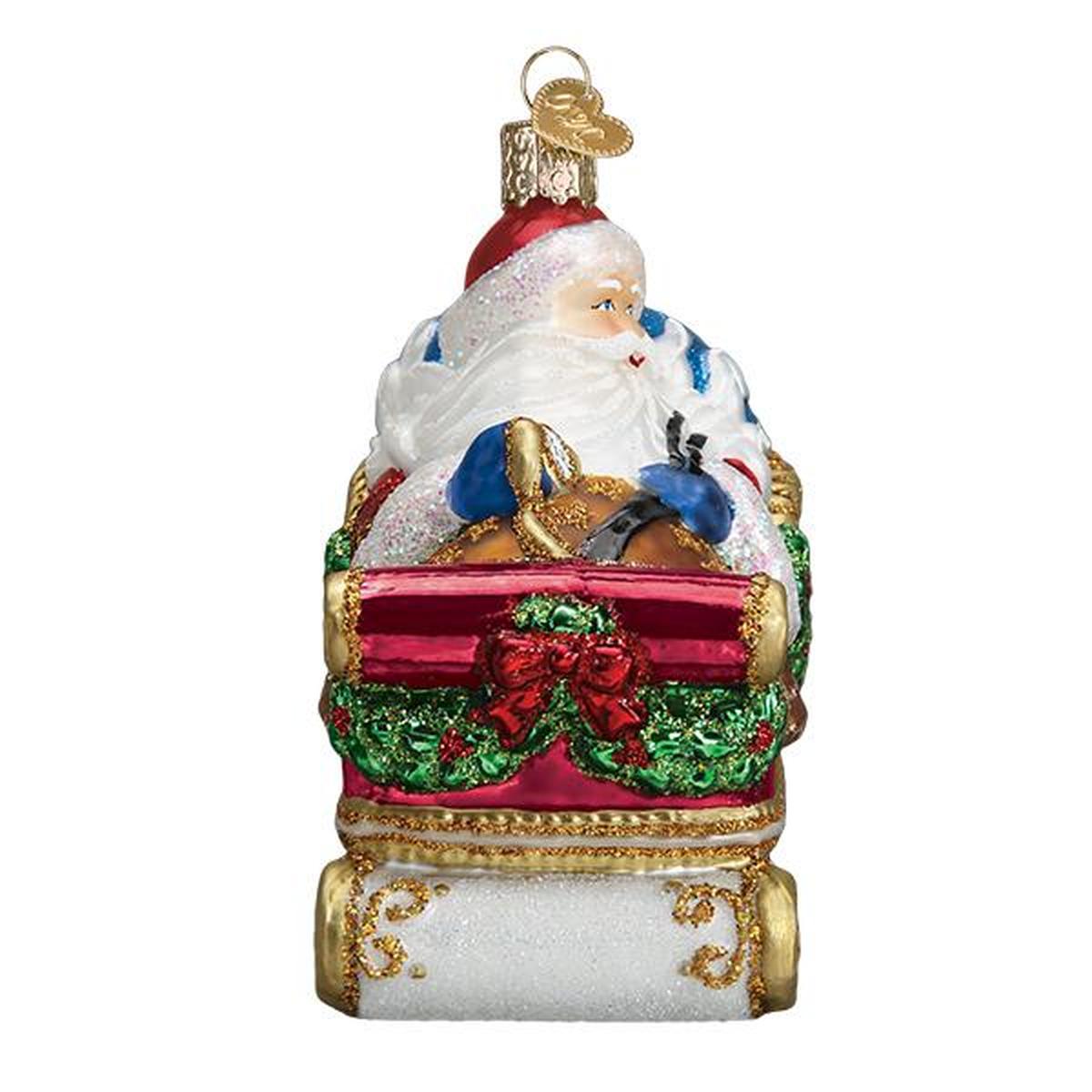 Shop For Santa In Sleigh Ornament
