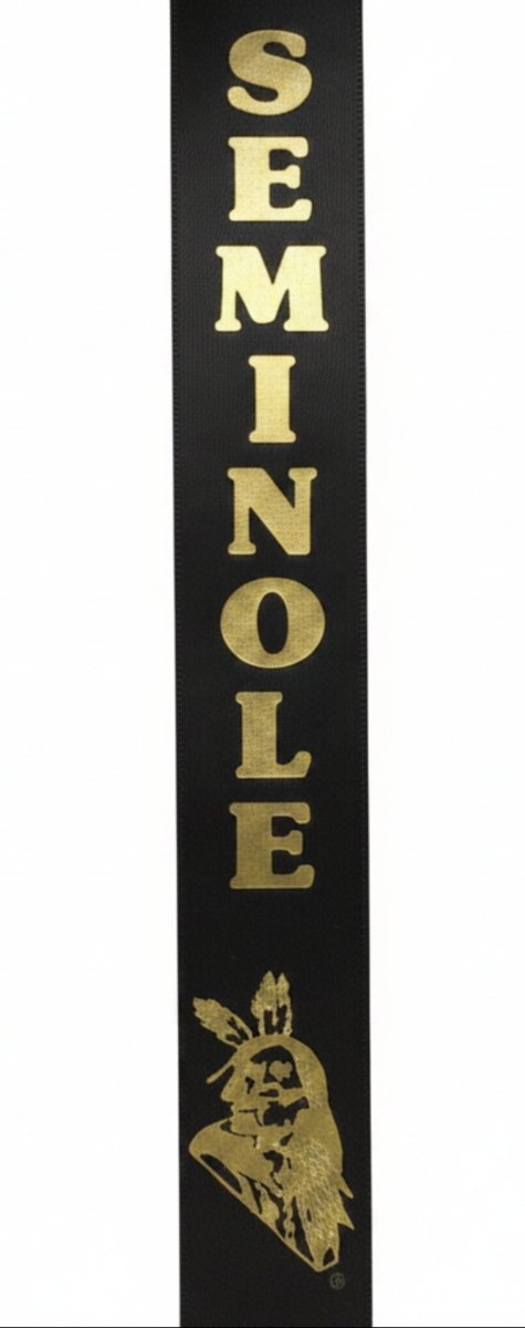Shop For Seminole Indian Head Ribbon: (Black/Gold), Size 9