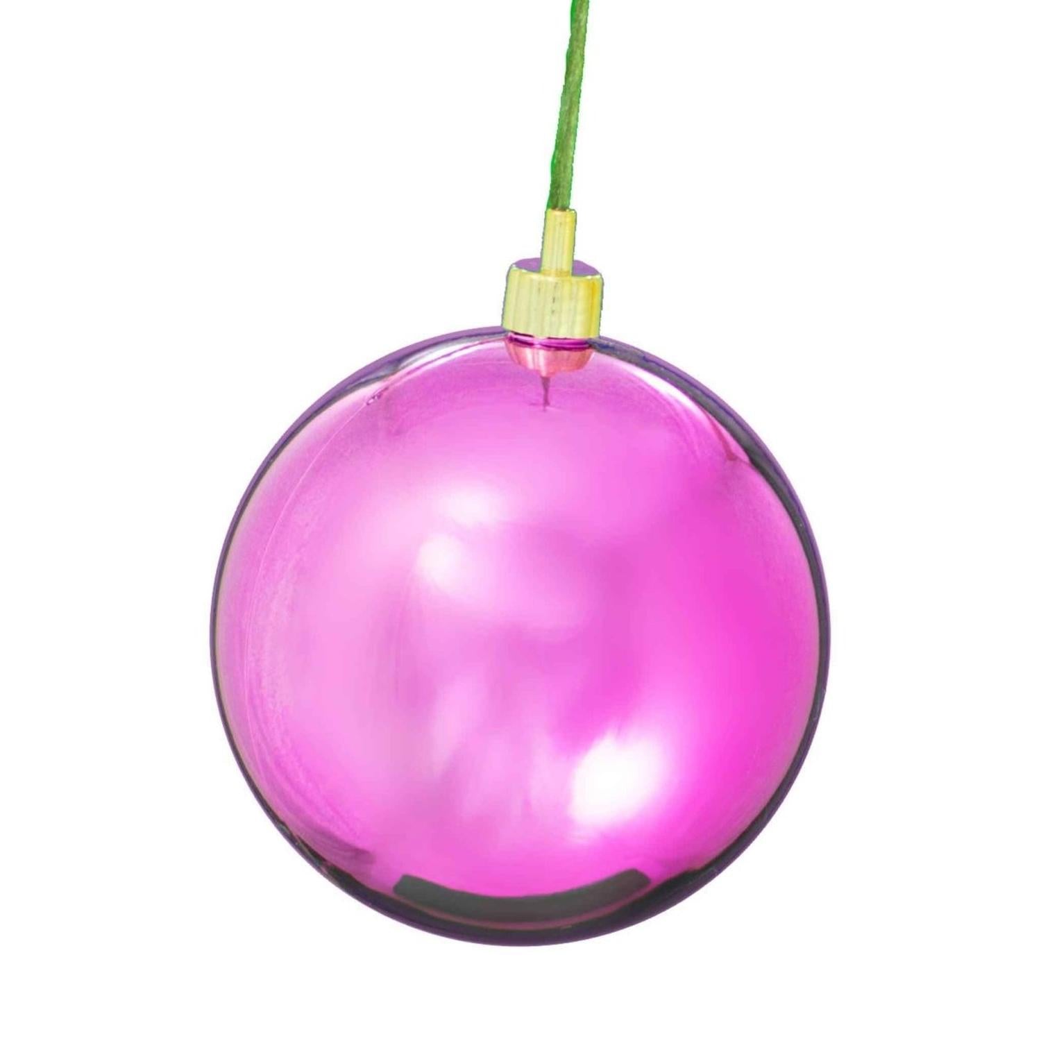 Shiny Pink Ball Ornaments (Asst Sizes)
