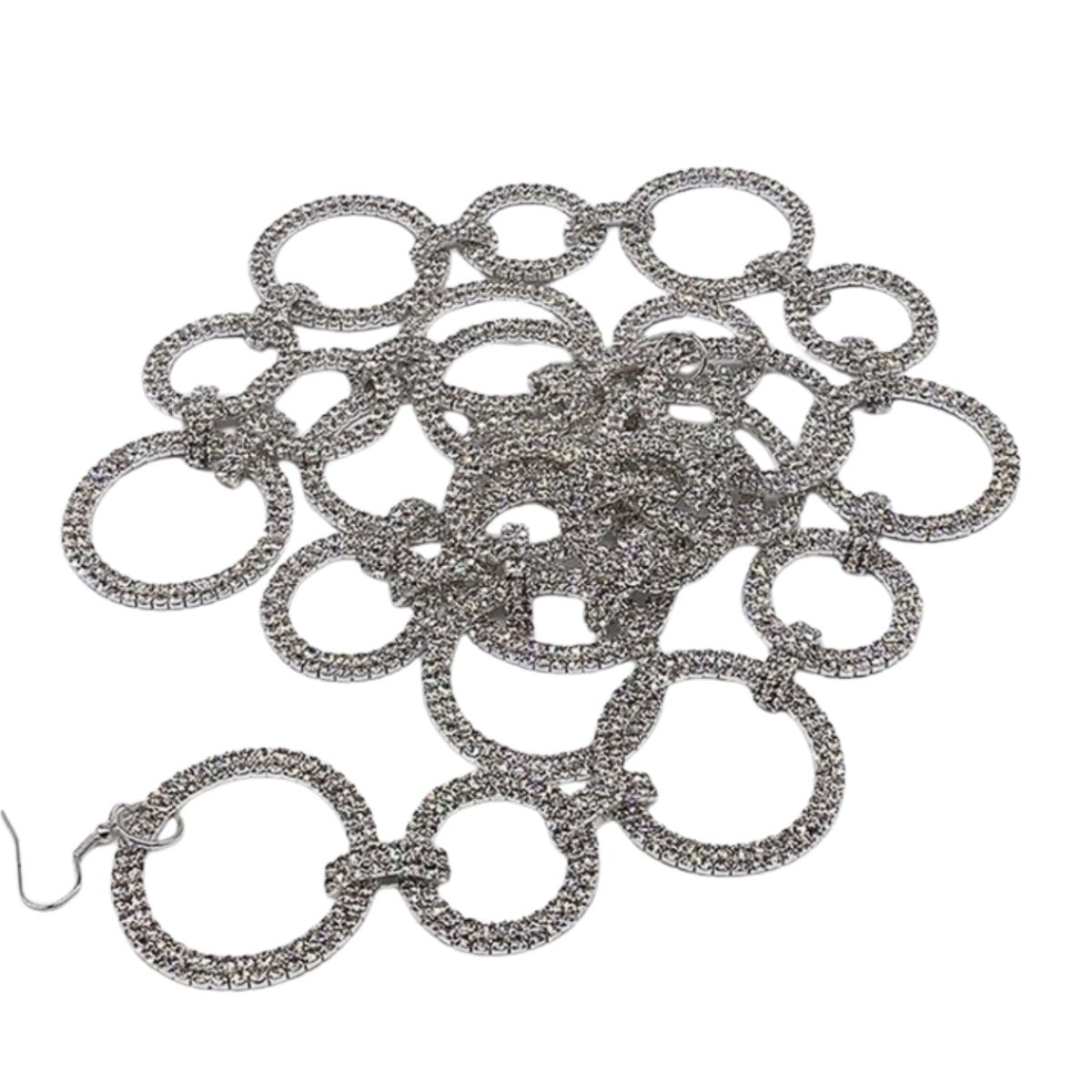 Shop For Silver Crystal Circle Christmas Garland, 36"