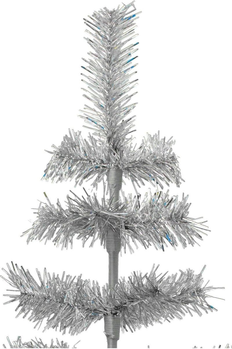 Shop For Silver Tinsel Christmas Tree