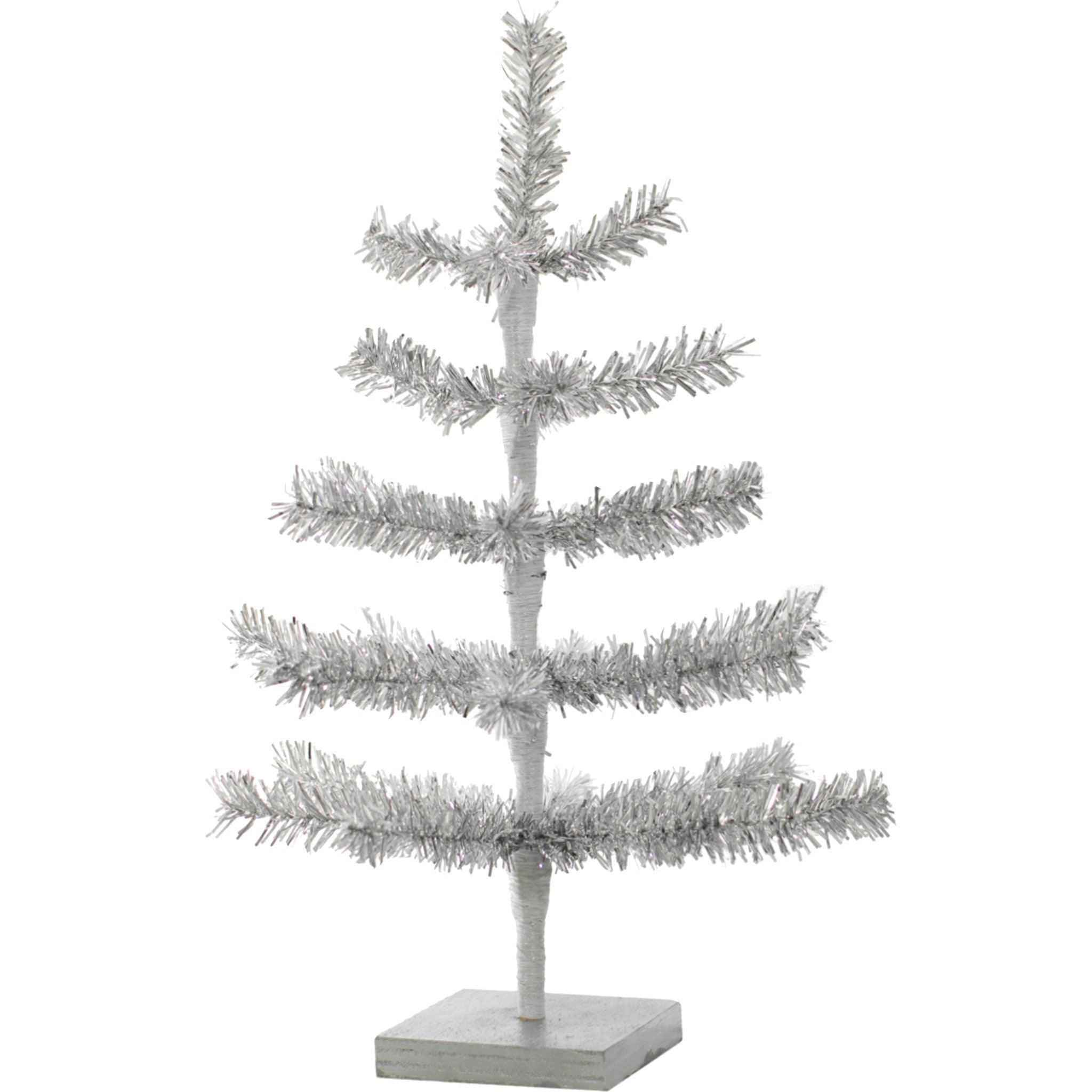 Shop For Silver Tinsel Tree with 1in Thin Brush