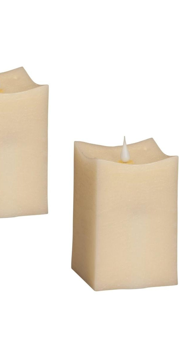 Shop For Simplux LED Squared Candle with Moving Flame and Remote (Set of 2) 62780DS