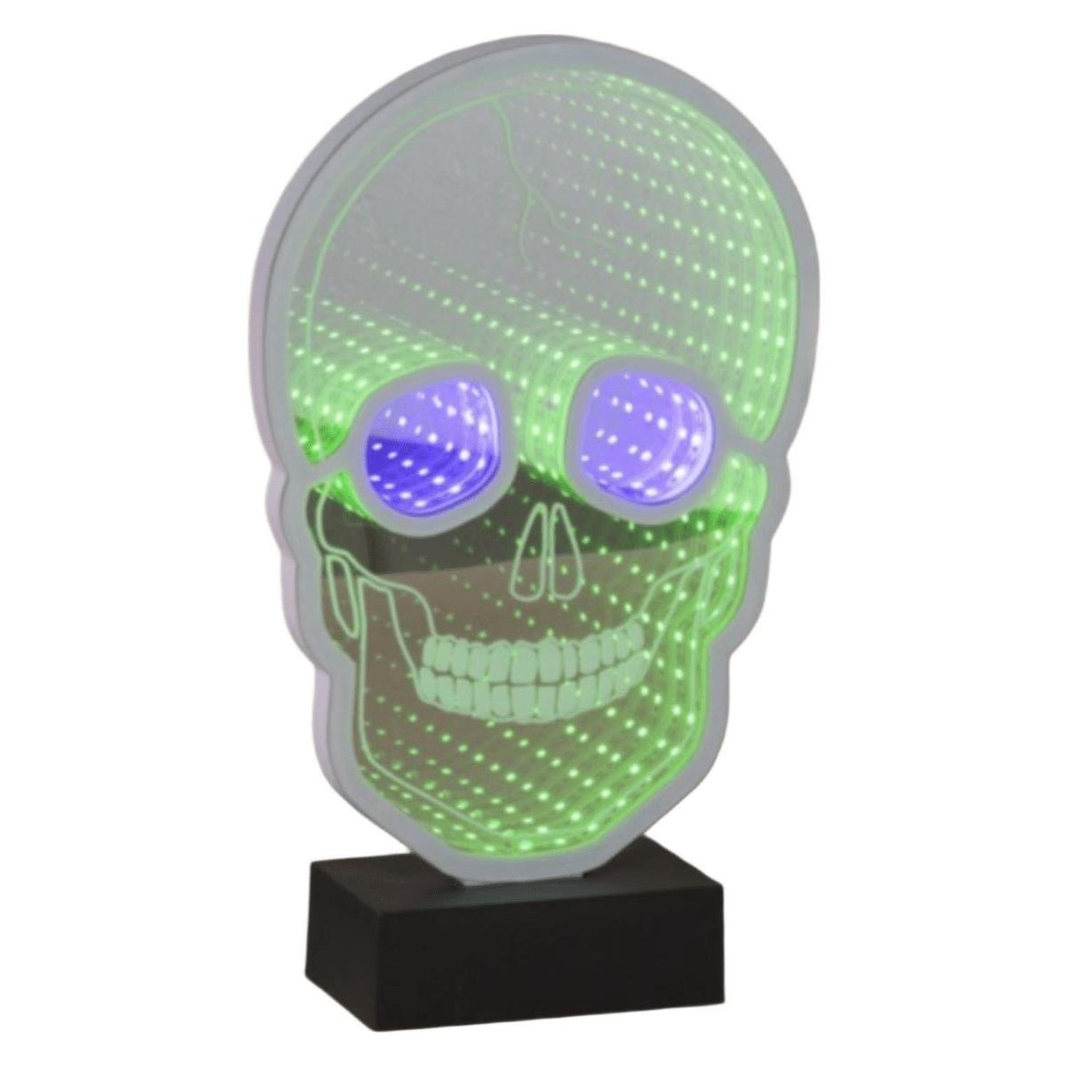 Skull Infinity Light Display 11"H