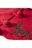 Shop For Sleigh and Reindeer Red Christmas Tree Skirt at Michelle's aDOORable Creations