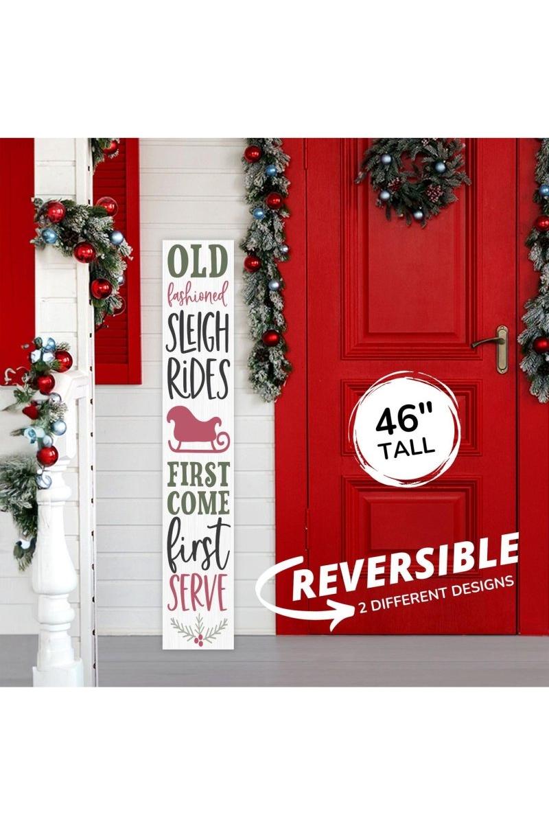 Shop For Sleigh Rides Christmas Porch Leaner Welcome Sign