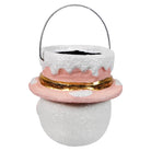 Small Pastel Holly Hat Snowman Bucket