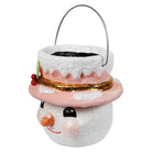 Small Pastel Holly Hat Snowman Bucket