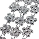 Shop For Snowflake Flower Rhinestone Bling Jewels: Silver (10 Yards)