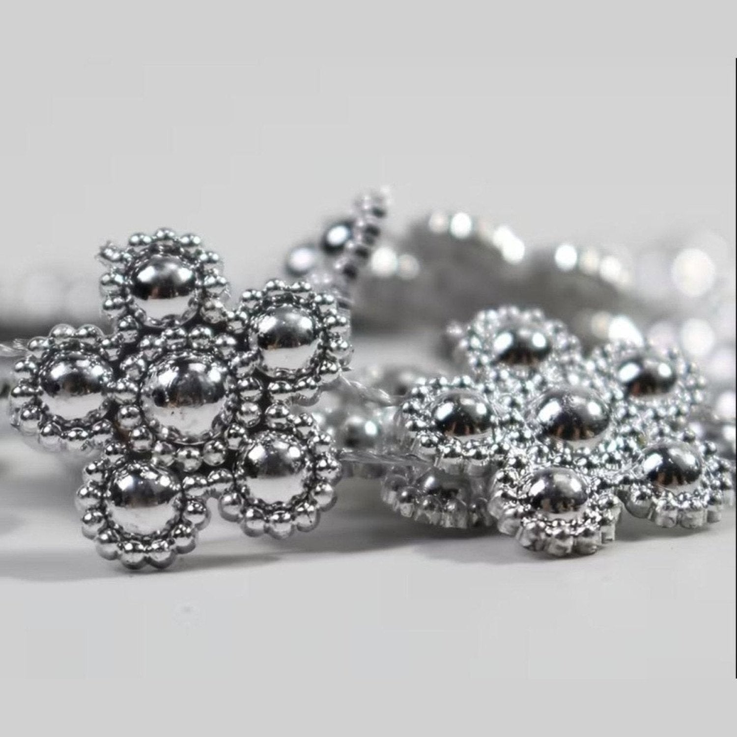 Shop For Snowflake Flower Rhinestone Bling Jewels: Silver (10 Yards)