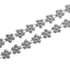 Shop For Snowflake Flower Rhinestone Bling Jewels: Silver (10 Yards)