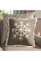 Shop For Snowflake Gray Christmas Pillow at Michelle's aDOORable Creations