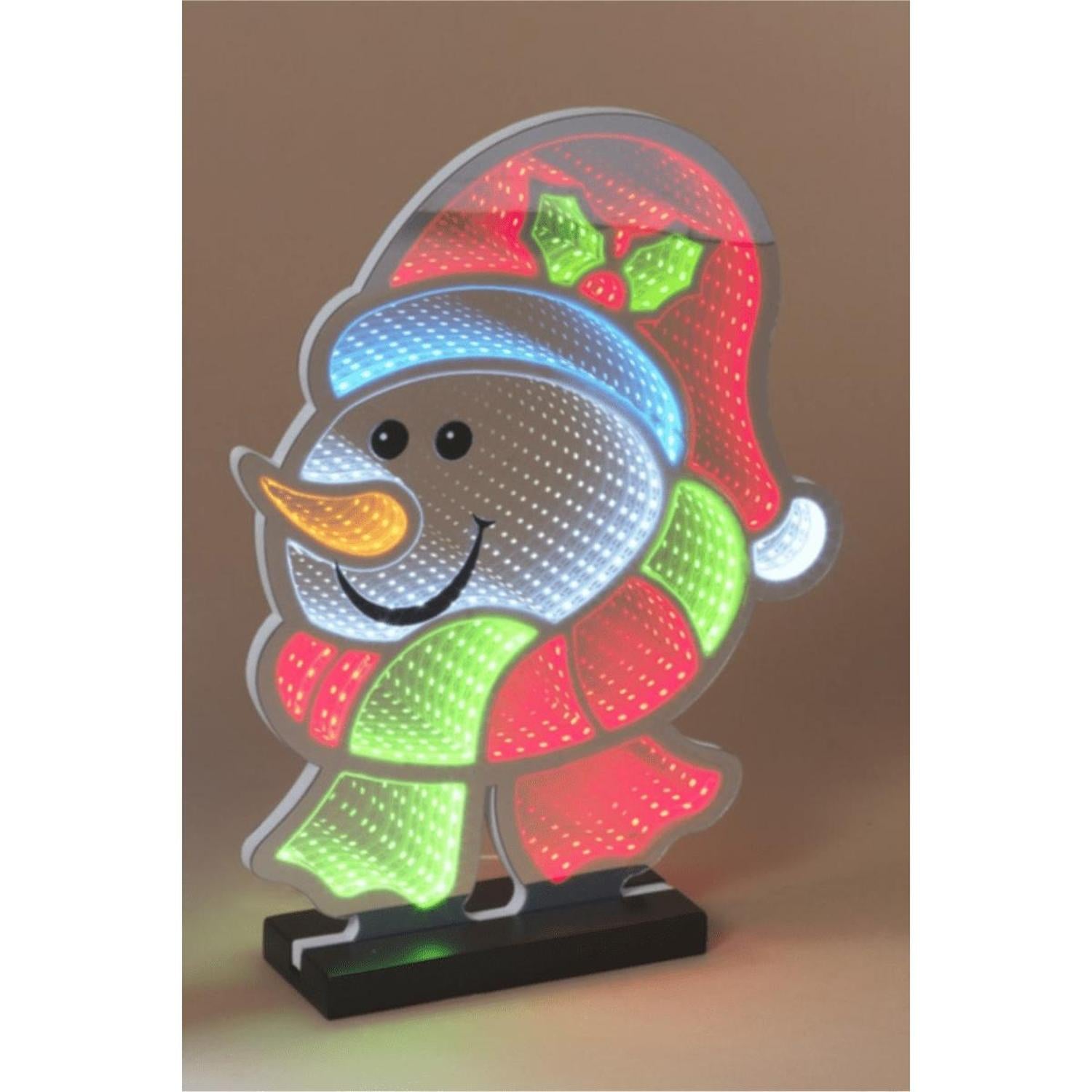Snowman Infinity Light Display 15"H