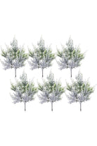 Shop For Snowy Flocked Pine Pick (Set of 6) at Michelle's aDOORable Creations