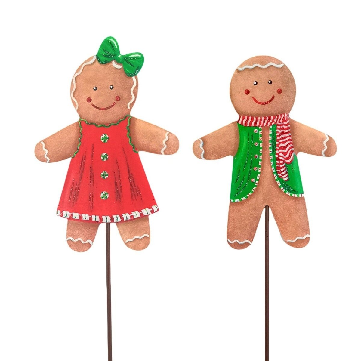 Shop For Snowy Gingerbread Boy & Girl (Stake/Hanger/Easel) Set of 2