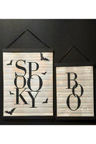 Shop For Spooky & Boo Canvas Wall Hanging Set at Michelle's aDOORable Creations