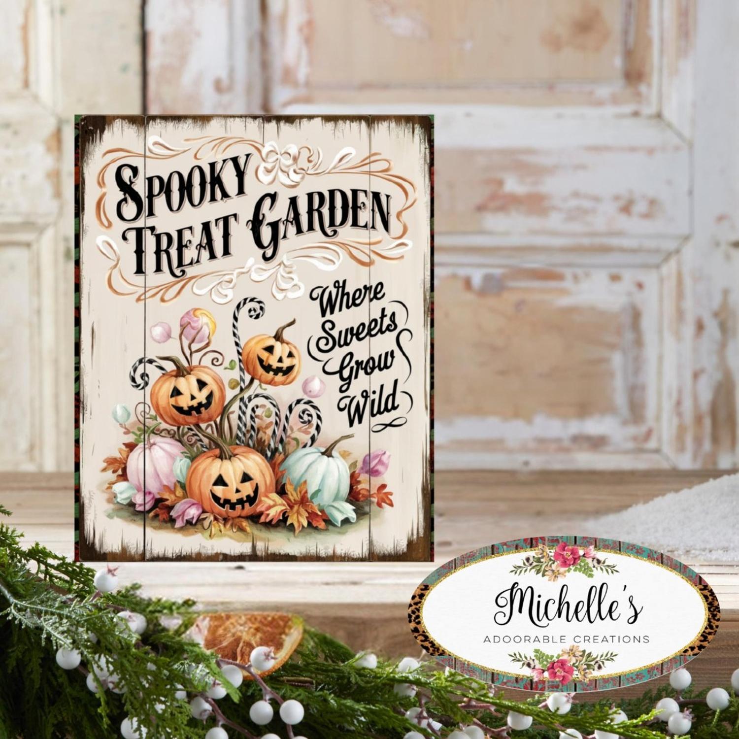 Spooky Treat Garden Halloween Sign