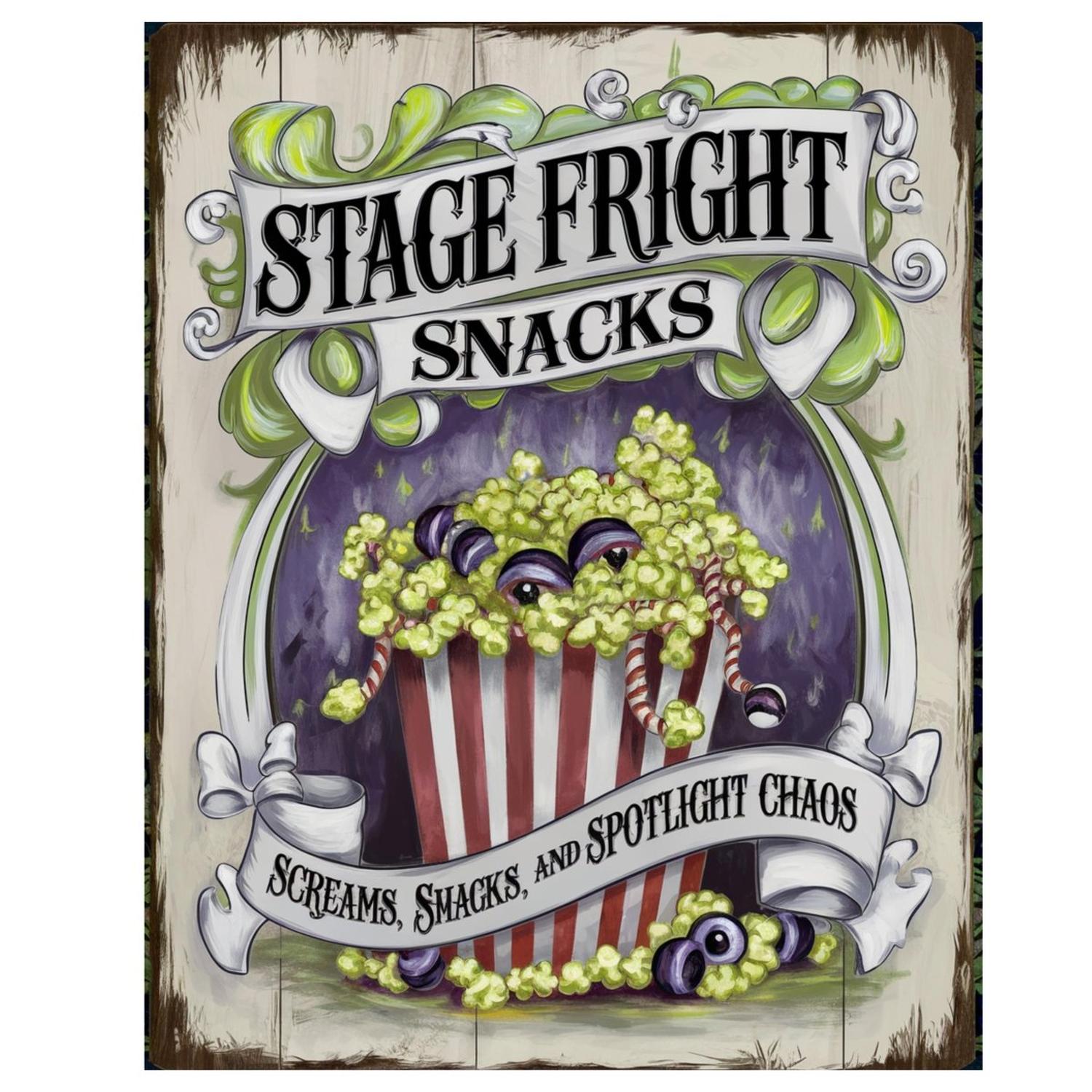 Stage Fright Snacks Halloween Sign