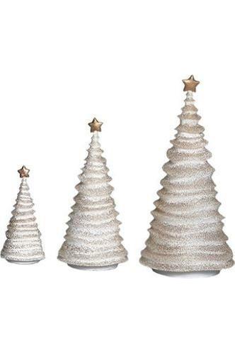 Shop For Star Topped Glitter Frosted Christmas Trees at Michelle's aDOORable Creations