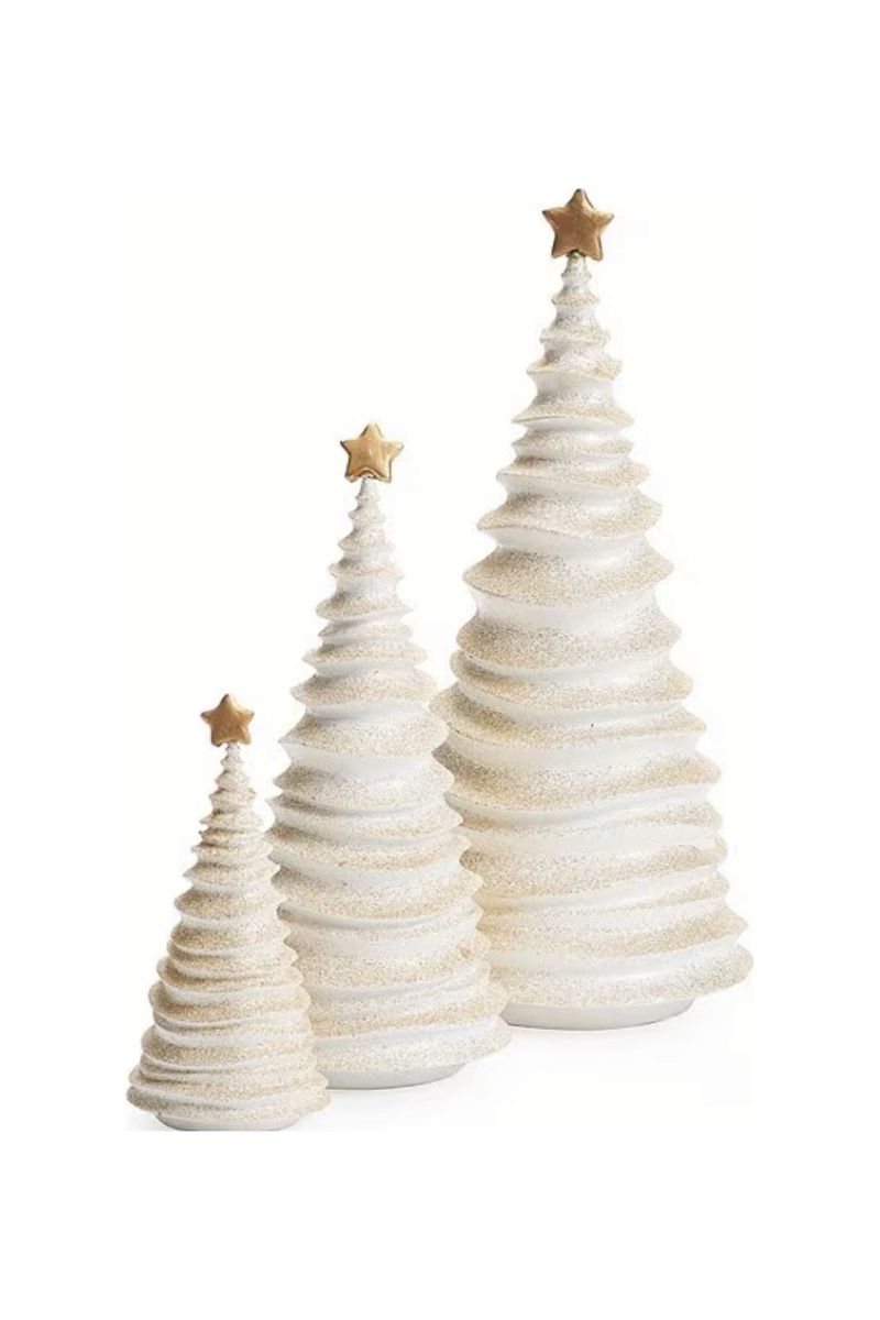 Shop For Star Topped Glitter Frosted Christmas Trees at Michelle's aDOORable Creations