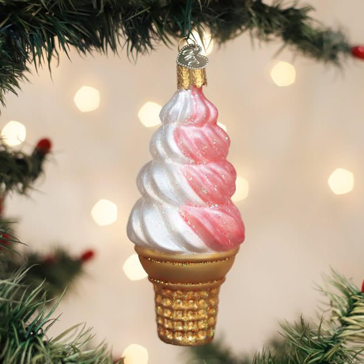 Shop For Strawberry Swirl Soft Serve Ornament