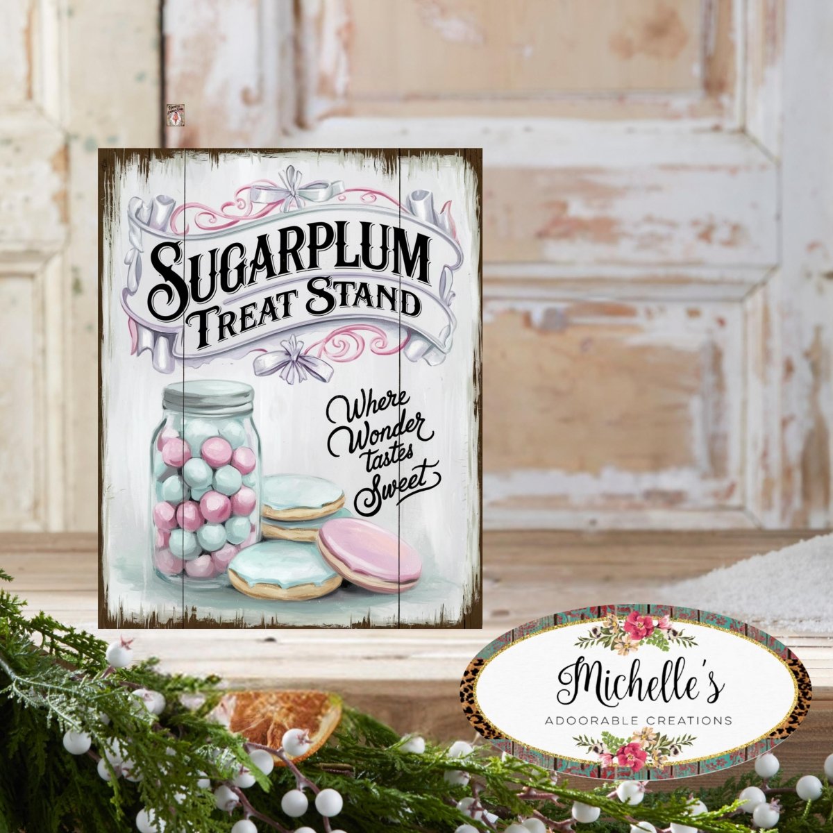 Shop For Sugarplum Treat Stand Christmas Sign
