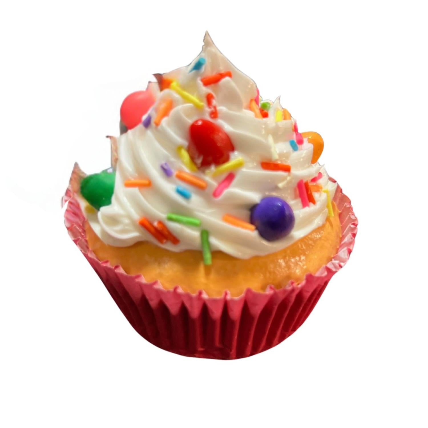 Sweet Cupcake With Candy Ornaments