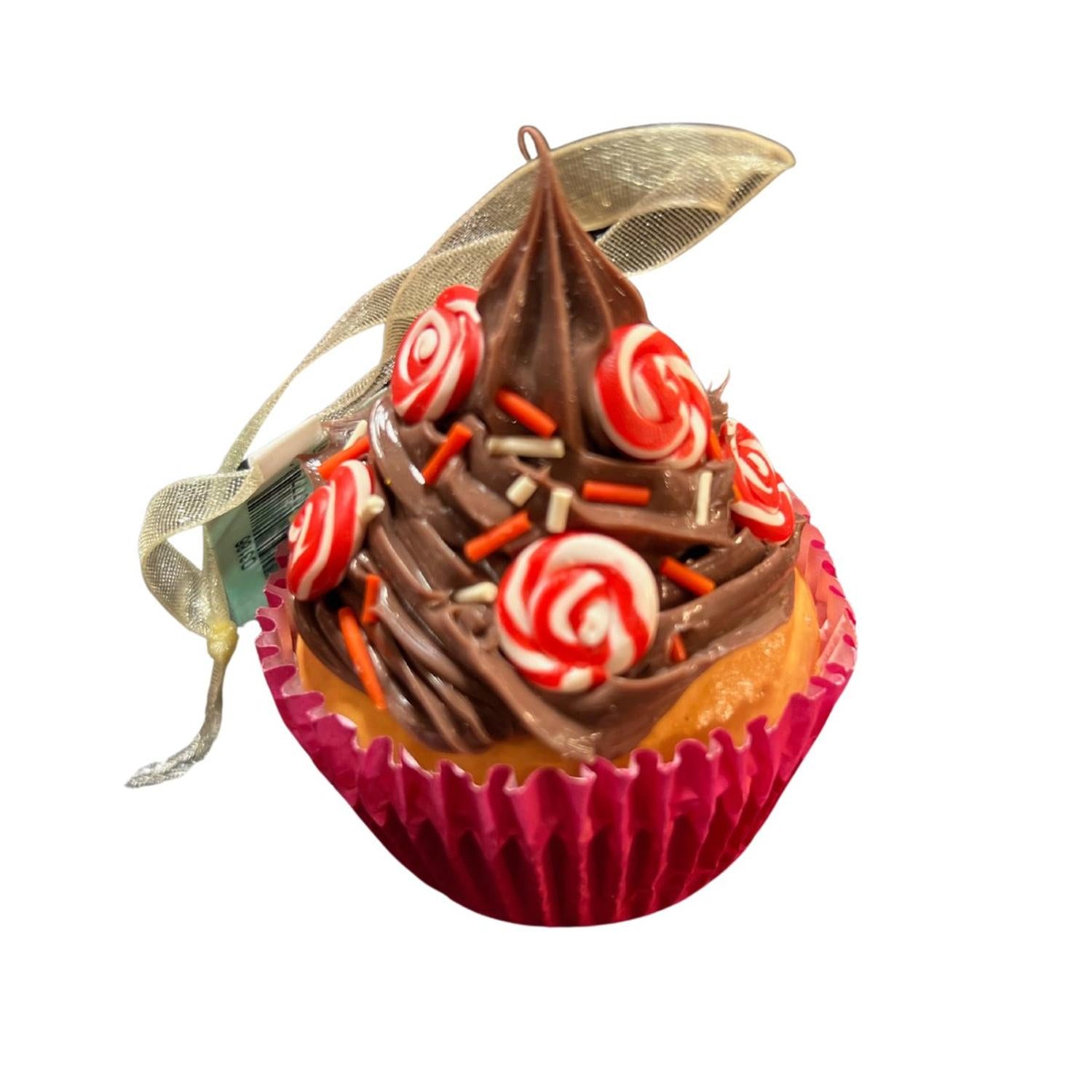 Sweet Cupcake With Candy Ornaments