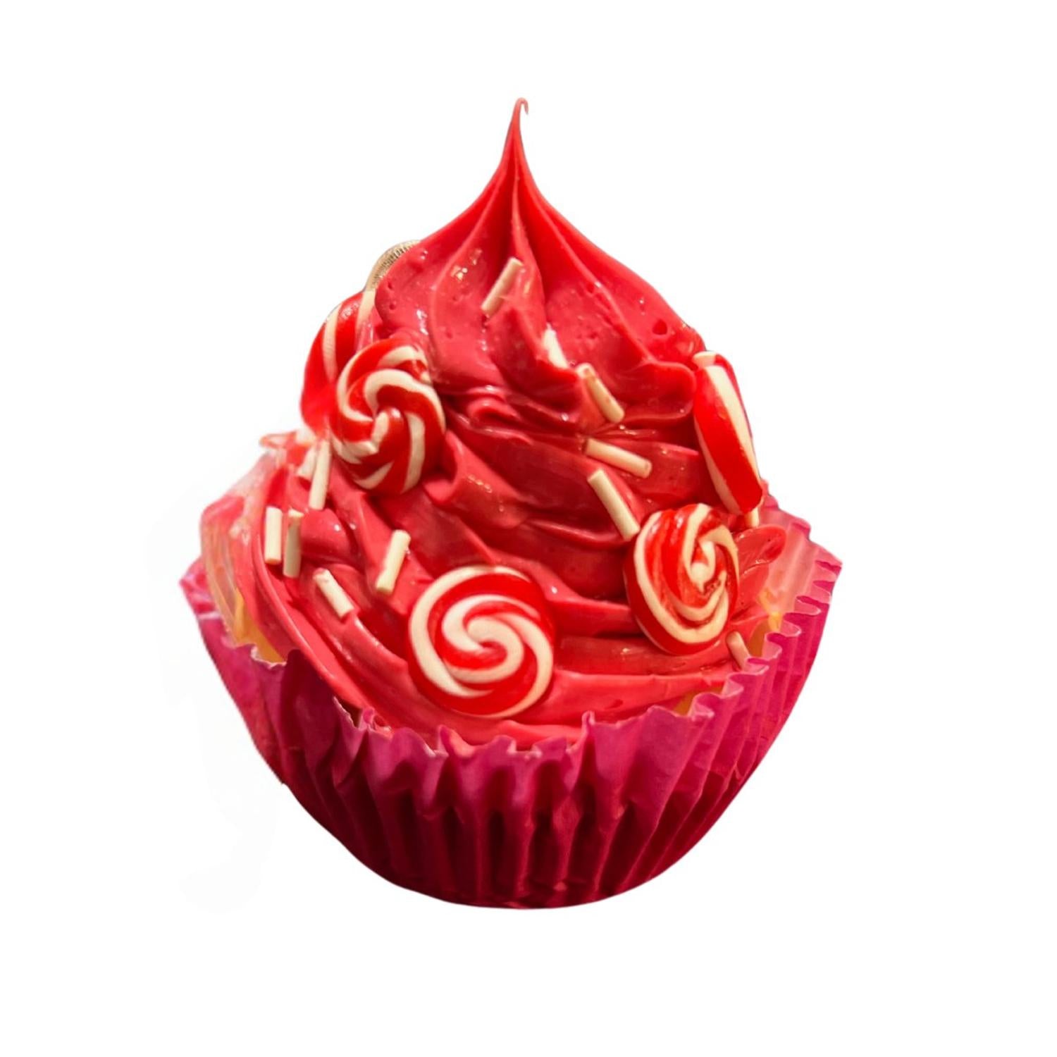 Sweet Cupcake With Candy Ornaments