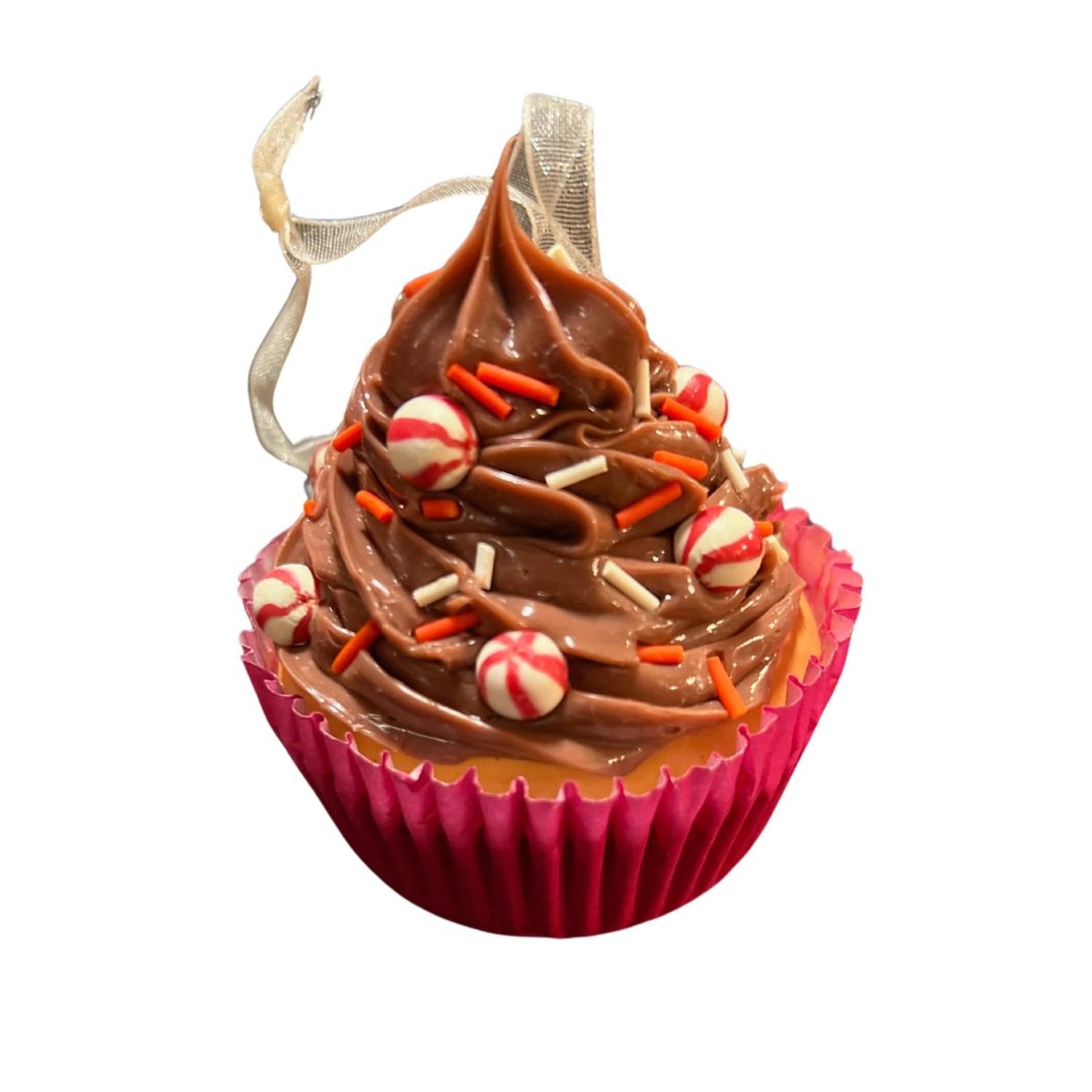 Sweet Cupcake With Candy Ornaments