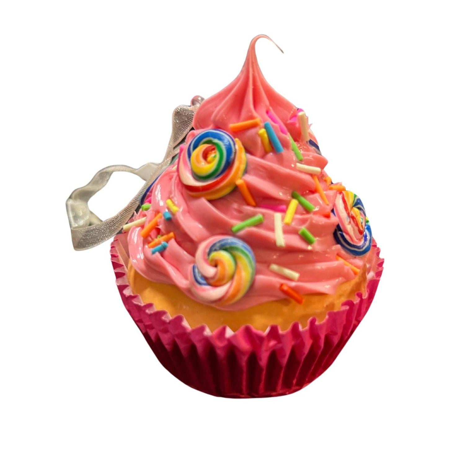 Sweet Cupcake With Candy Ornaments