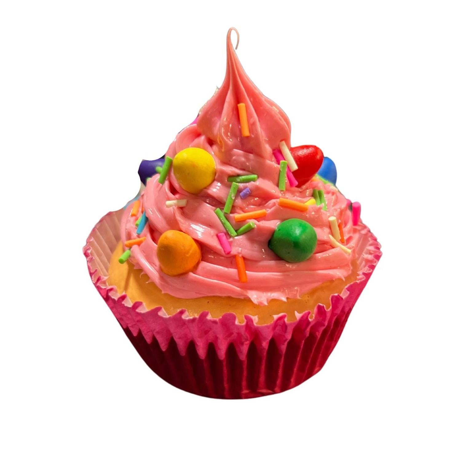 Sweet Cupcake With Candy Ornaments