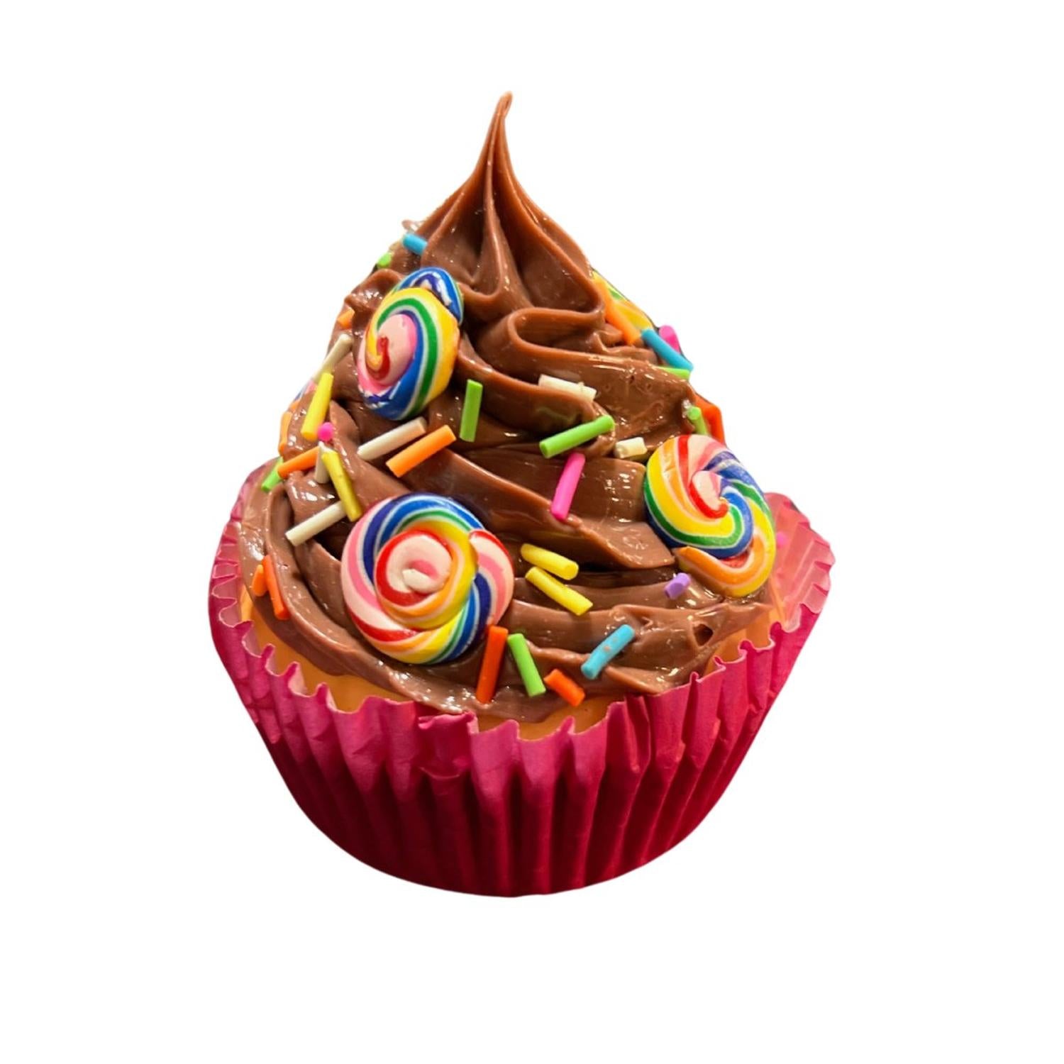 Sweet Cupcake With Candy Ornaments