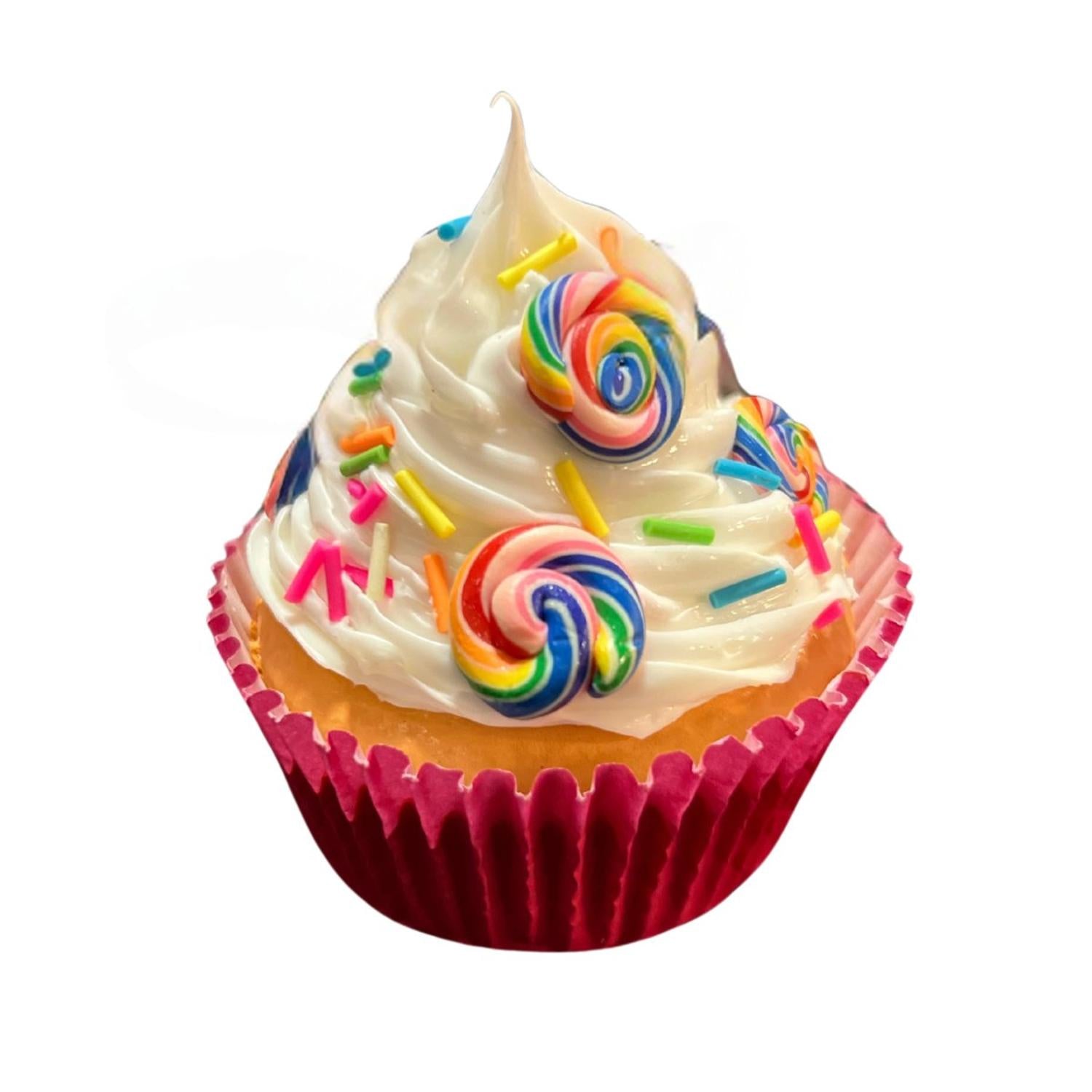 Sweet Cupcake With Candy Ornaments
