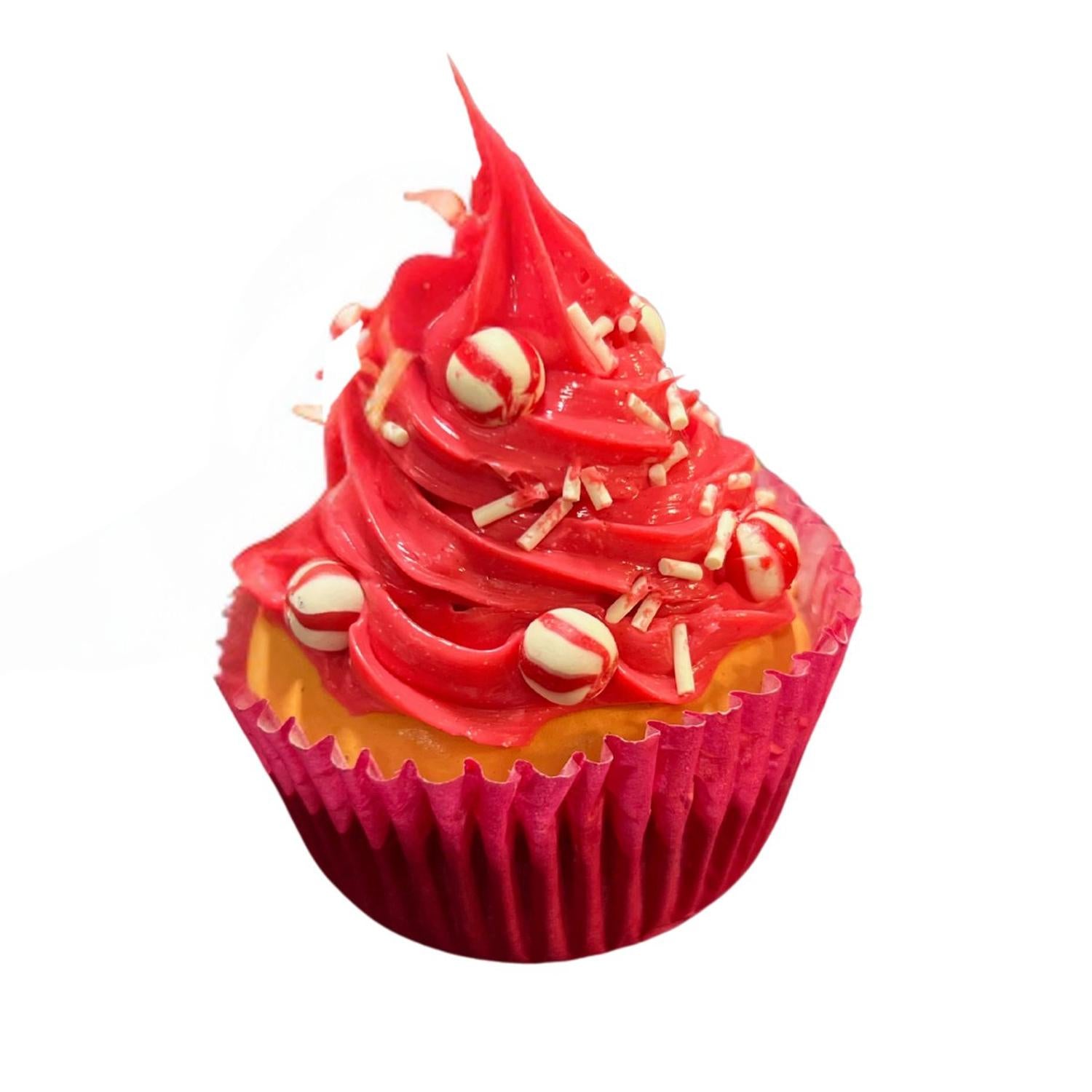 Sweet Cupcake With Candy Ornaments