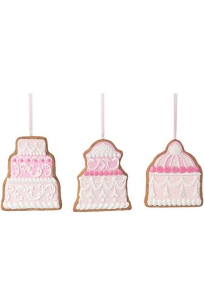 Shop For Sweet Shoppe Assortment Pink Cake Cookie Ornaments (Set of 3)