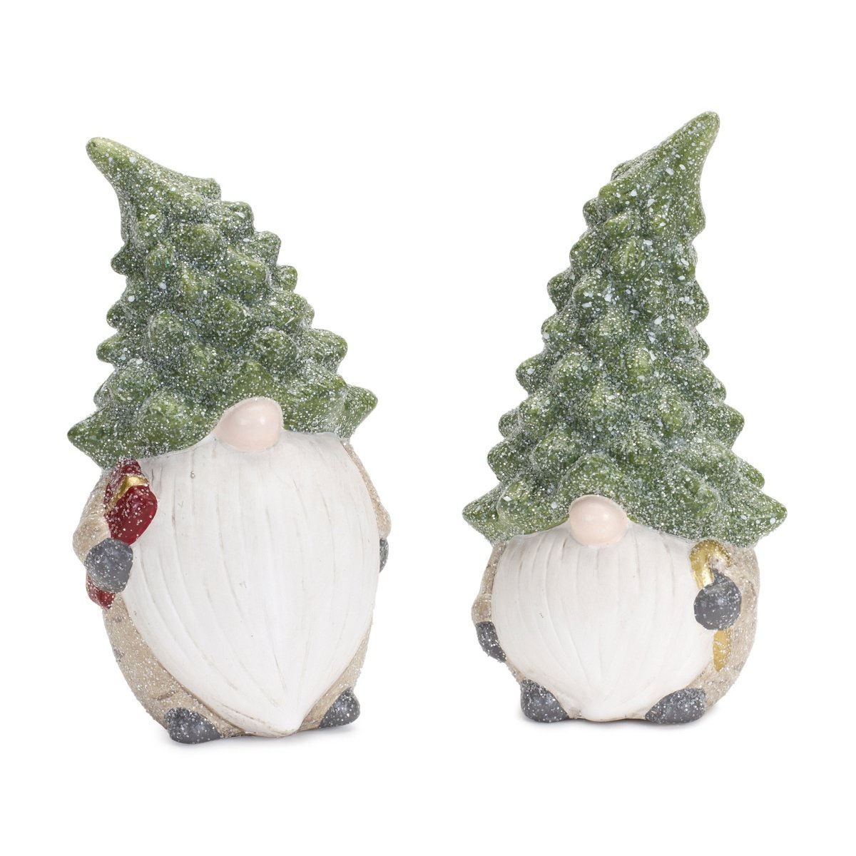 Shop For Terra Cotta Gnome Figurine with Pine Tree Hat (Set of 2) at Michelle's aDOORable Creations