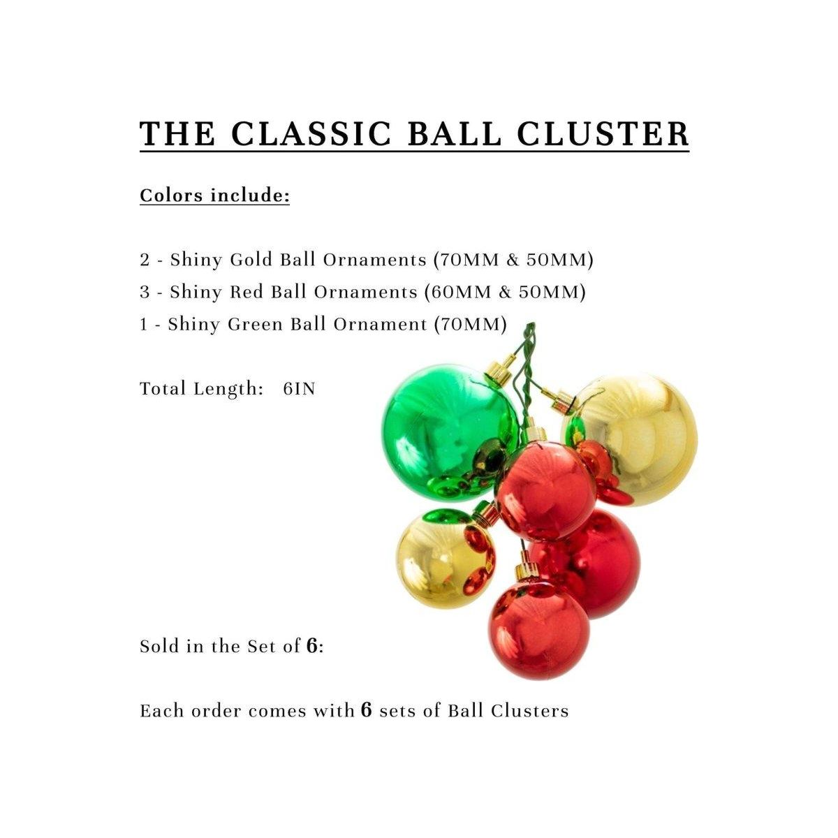 Shop For The Classic Christmas Ball Cluster (Set of 6) at Michelle's aDOORable Creations