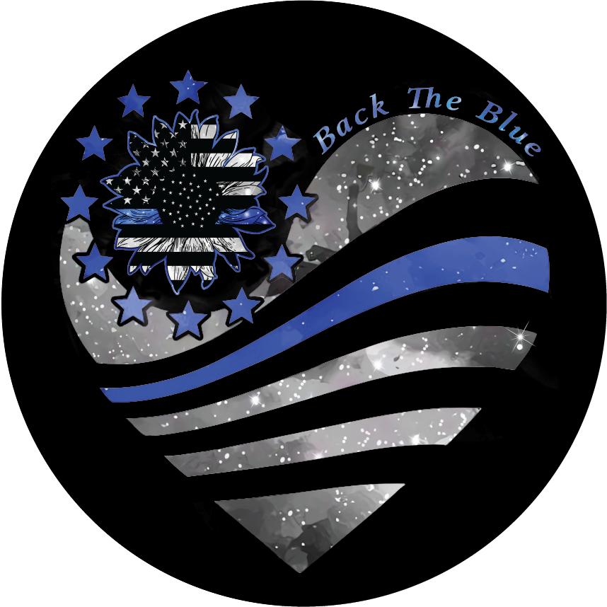 Shop For Thin Blue Line Heart Support Sign