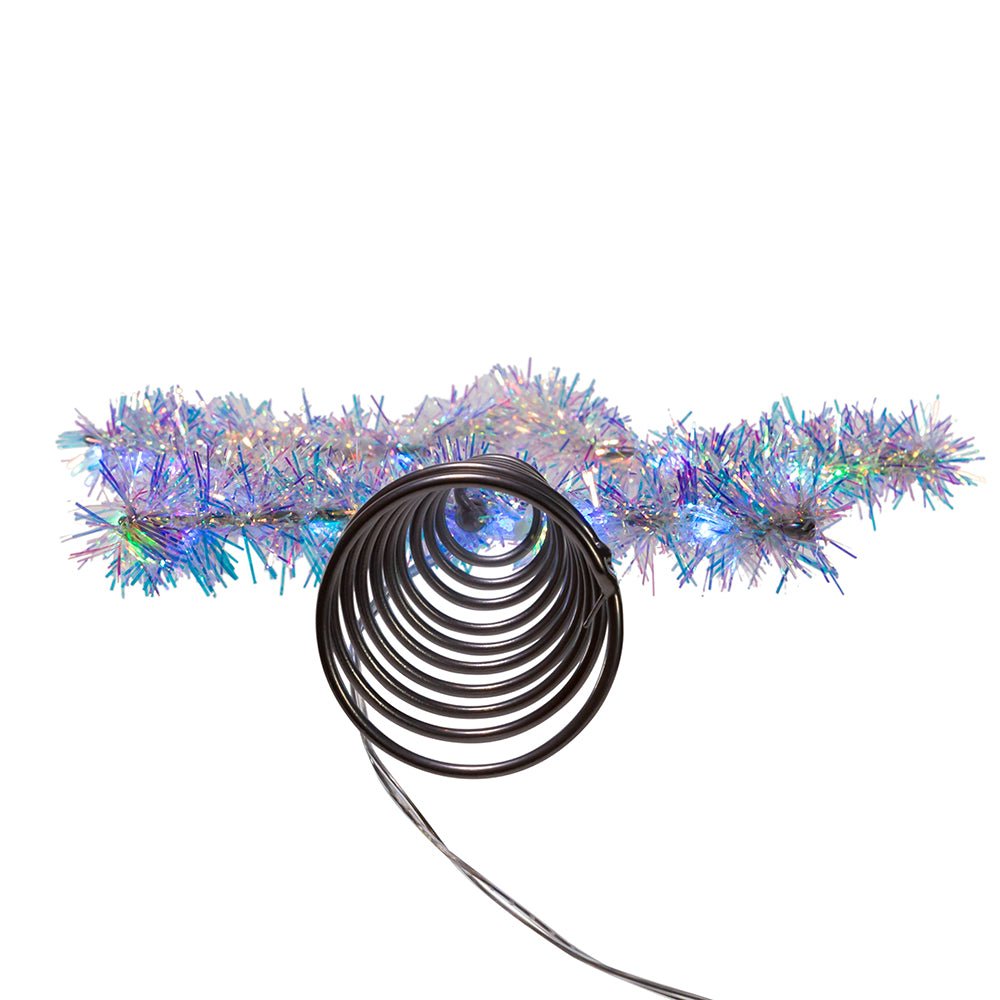 Shop For Tinsel Star Tree Topper with RGB LED Lights 12.2"