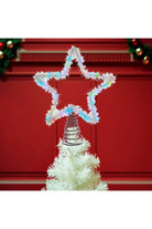 Shop For Tinsel Star Tree Topper with RGB LED Lights 12.2"