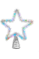 Shop For Tinsel Star Tree Topper with RGB LED Lights 12.2"