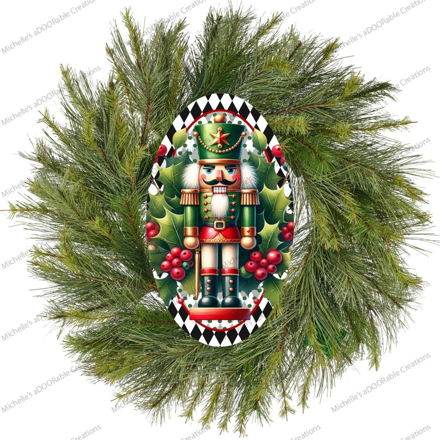 Shop For Traditional Red Green Oval Nutcracker Sign