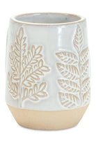 Shop For Two Tone Porcelain Planter with Leaf Design (Set of 2) 85469DS