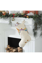 Shop For Unicorn on Cream Christmas Stocking