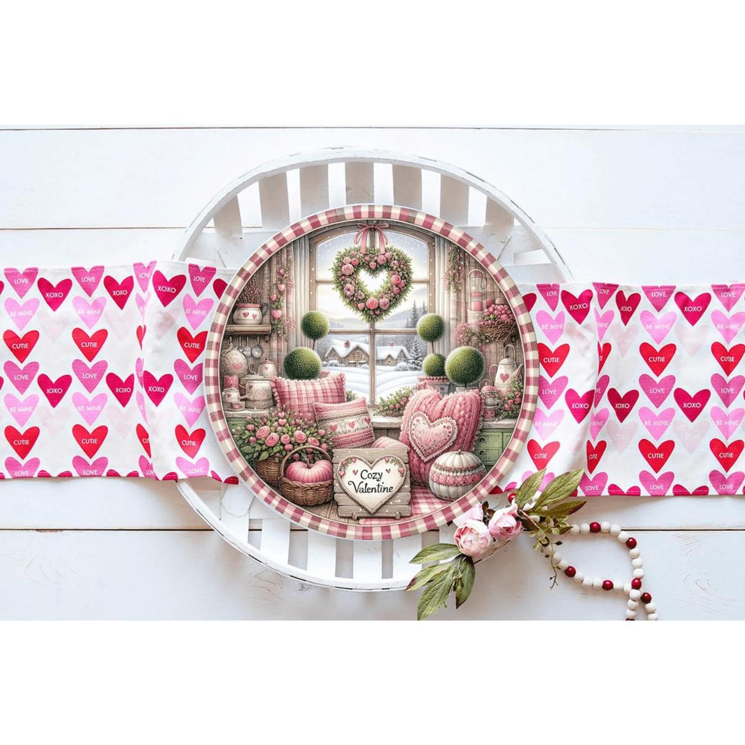 Valentine Cozy Kitchen Round Sign
