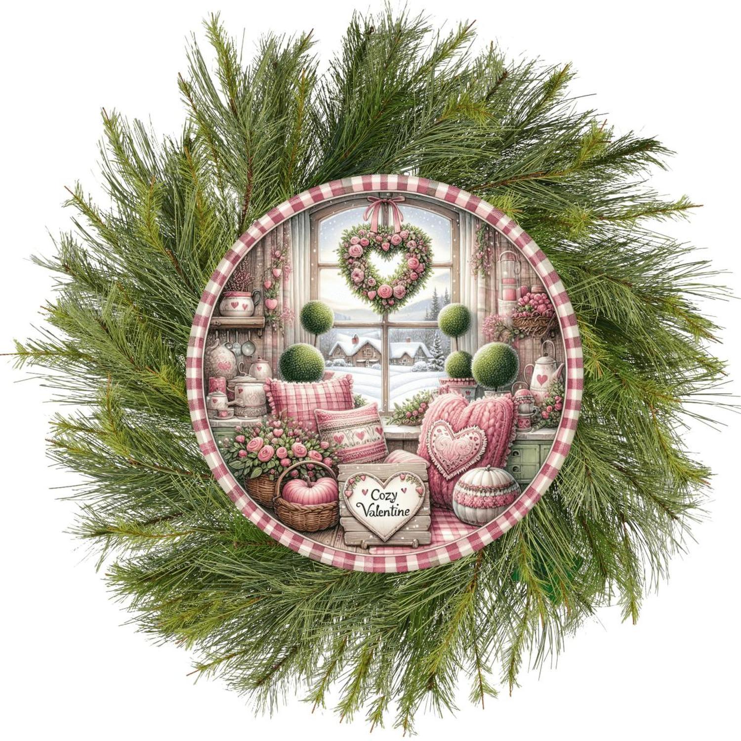 Valentine Cozy Kitchen Round Sign