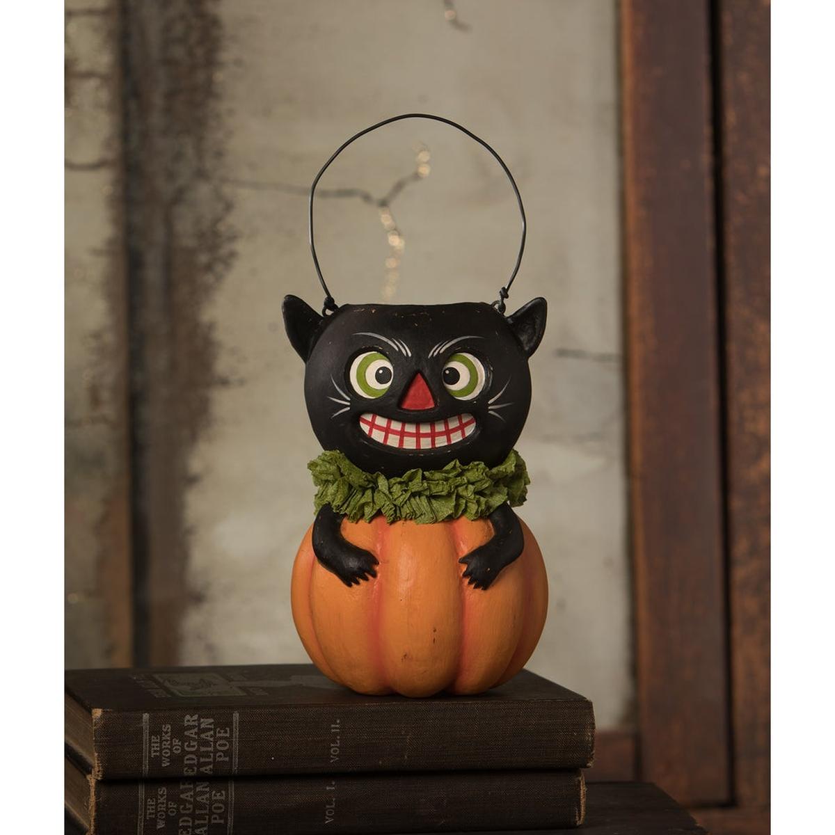 Shop For Vintage Black Cat in Pumpkin Bucket